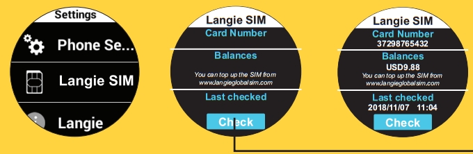 langie sim credit check
