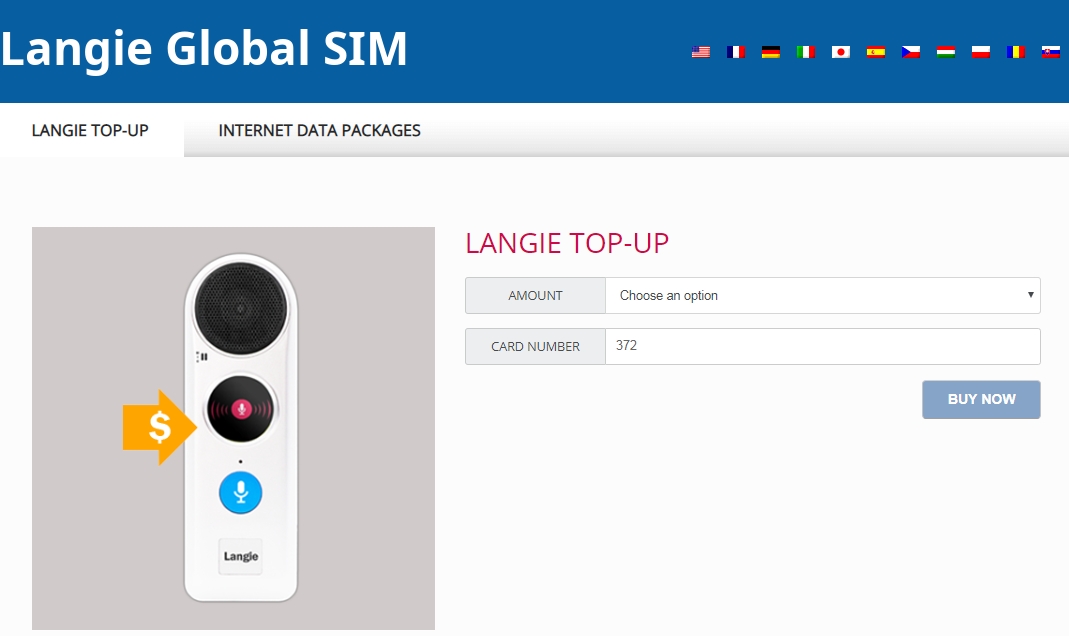 langie sim card add