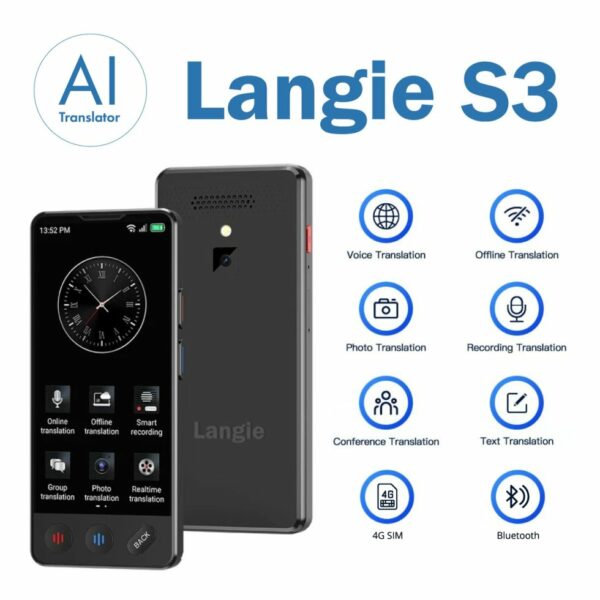 Prenosný hlasový prekladač LANGIE S3